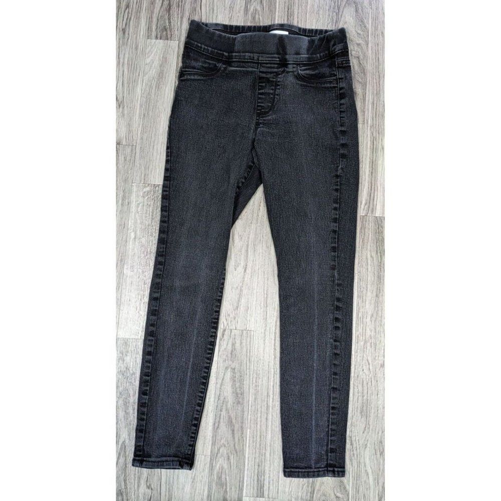 (3/$35) Old Navy Size 2 Petite Skinny Mid Rise Pull On‎ Grey Black Denim Jeans